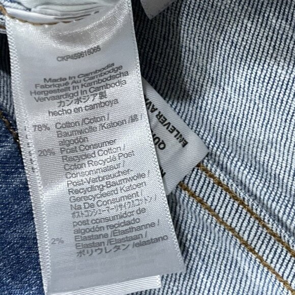 Madewell Jeans Womens 26 Stovepipe Euclid Wash Stretch Crop Medium Wash Straight - Picture 6 of 15